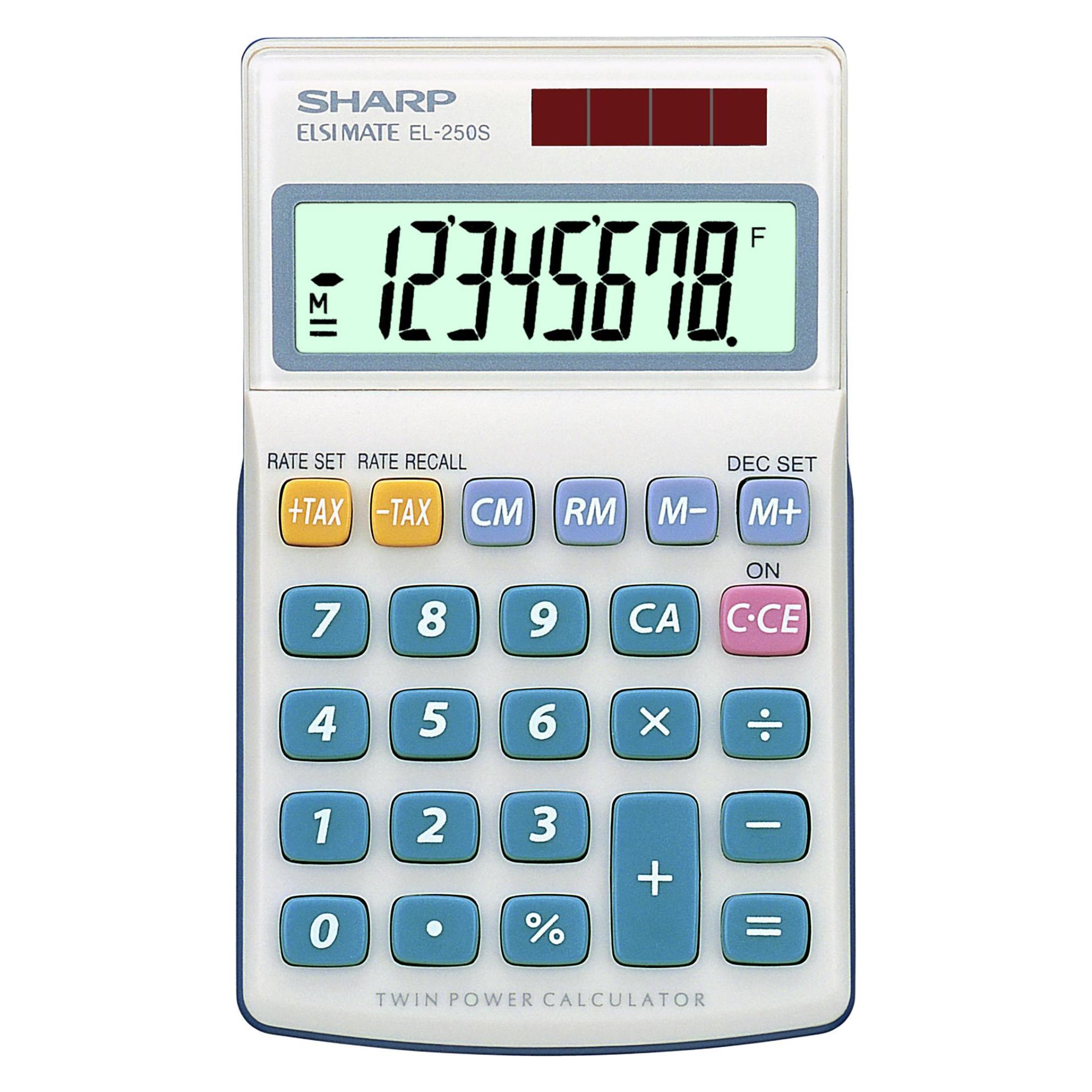 Sharp EL-250S - Taschenrechner - 8 Stellen - Solarpanel (Batteriebetrieb) (EL250)