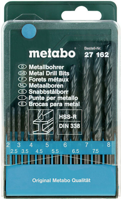 Coffret de forets HSS-R, 13 pièces metabo (627162000)