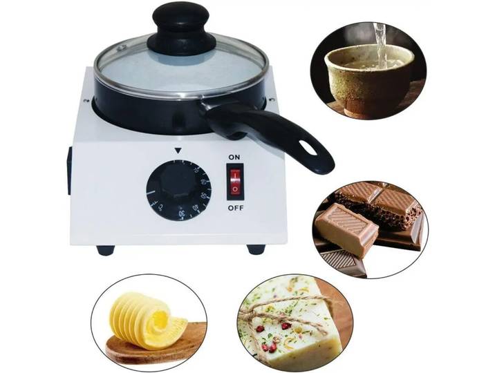 Fondeur de chocolat électrique 40W, dispositif de contrôle de la température, machine à tempérer le chocolat, appareil à faire fondre le chocolat, blanc