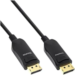 InLine DisplayPort-Kabel (40 m), Videokabel, Schwarz