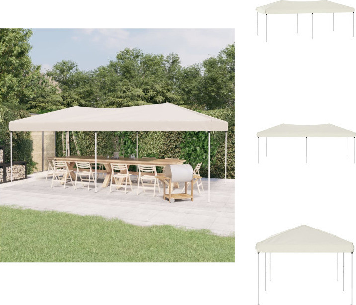 vidaXL Partytent inklapbaar crème 3x6 meter