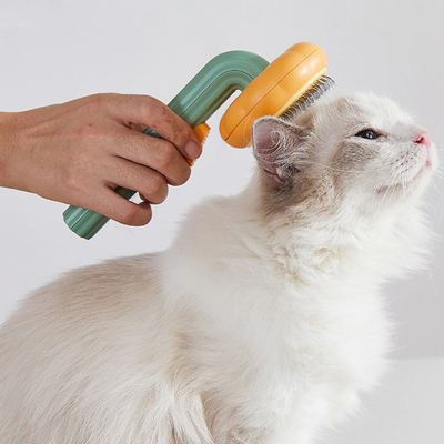 PetsAreLife Pumpkin Pet Comb Green