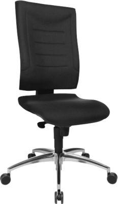 Schäfer Shop Pure Bürostuhl SSI PROLINE P2, Synchronmechanik, ohne Armlehnen, Lendenwirbelstütze, Knierolle, schwarz