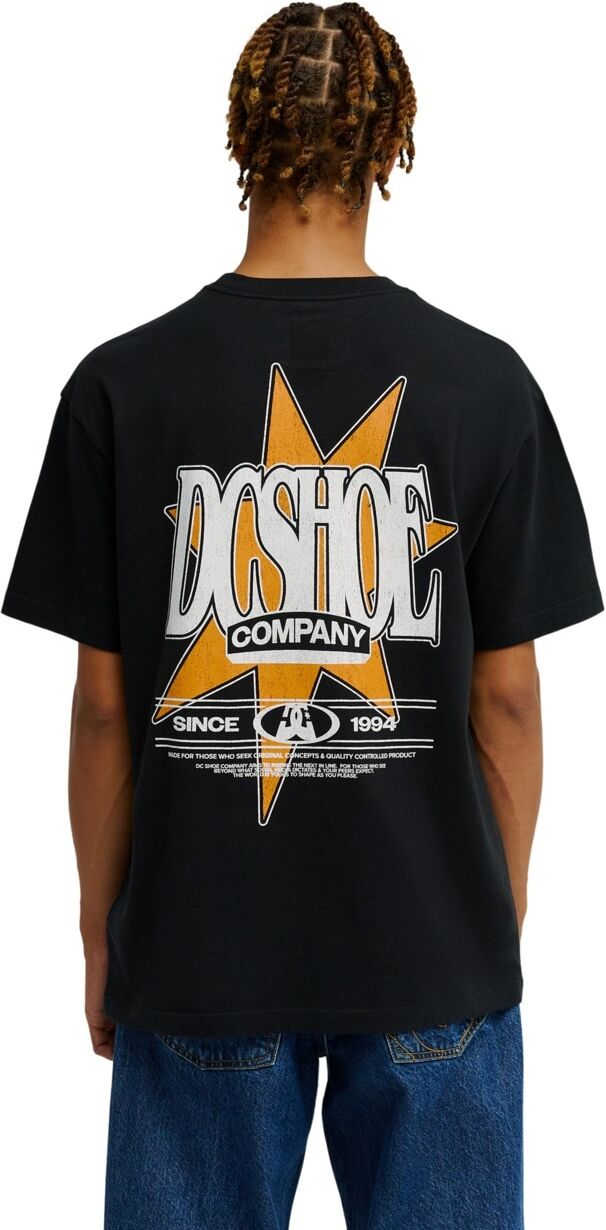 T-Shirt DC SHOES "DC Huge Starz", Herren, Gr. XXL, schwarz, Obermaterial: 75% Baumwolle, 25% Baumwolle., Shirts T-Shirt schwarz XXL
