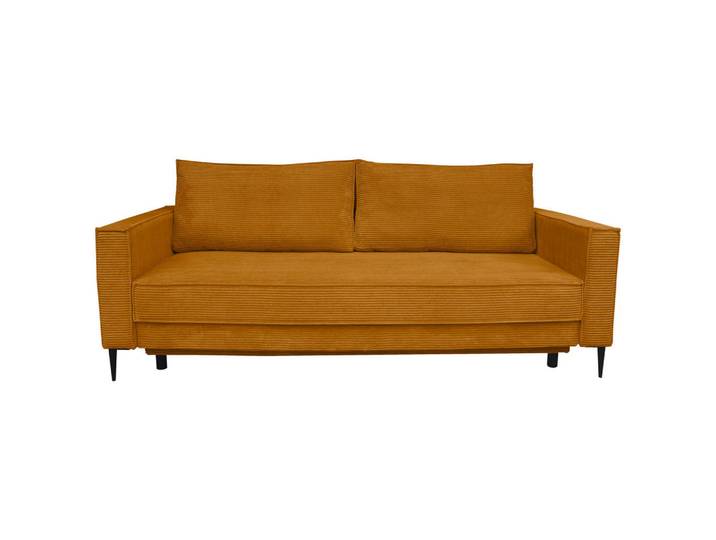 Carryhome Schlafsofa, Kupfer, Metall, 2-Sitzer, Füllung: Schaumstoff, 222x93x98 cm, Liegefunktion, Rücken echt, haustierfreundlicher Bezug, Wohnzimmer, Sofas & Couches, Schlafsofas, Schlafsofas mit Bettkasten