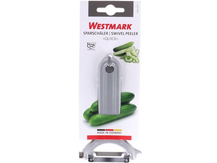 Westmark Groente- en aspergeschiller\, Quick\, gebogen roestvrijstalen mes\, aluminium coating\, 60952270