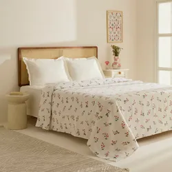 Karaca Silvie 100 % Baumwoll-Piqué, Doppelbett, Rot