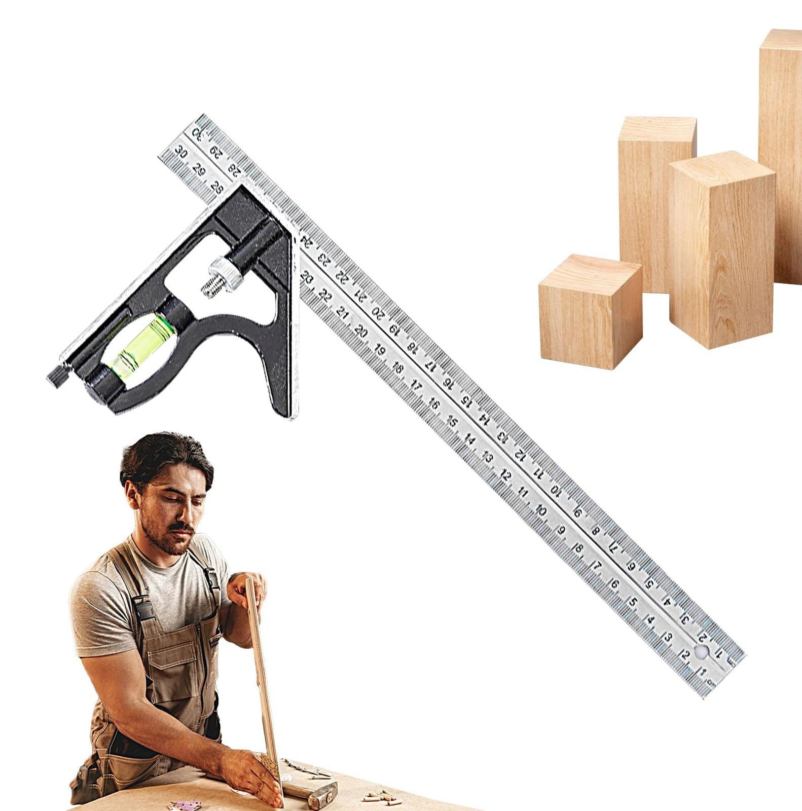 Combinatie Meetgoniometer en Liniaal voor Houtbewerking
