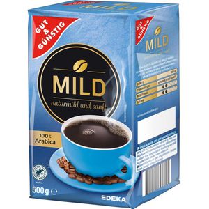 Gut&Günstig Kaffee Mild, gemahlener Kaffee, 500g