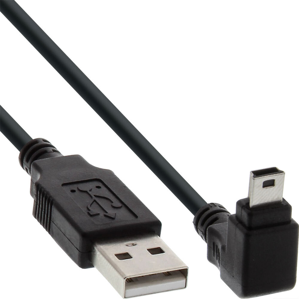 InLine 34230 USB A naar Mini-USB B kabel, 3 meter, Zwart