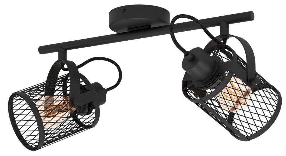Eglo Plafondlamp Dellow 1 zwart 2-lichts