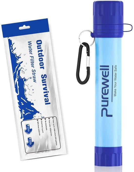 Persoonlijke waterfilter voor buitengebruik - Blauw - 1500 liter