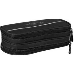 PAPERZONE Stiftebox schwarz mit 2 Zips