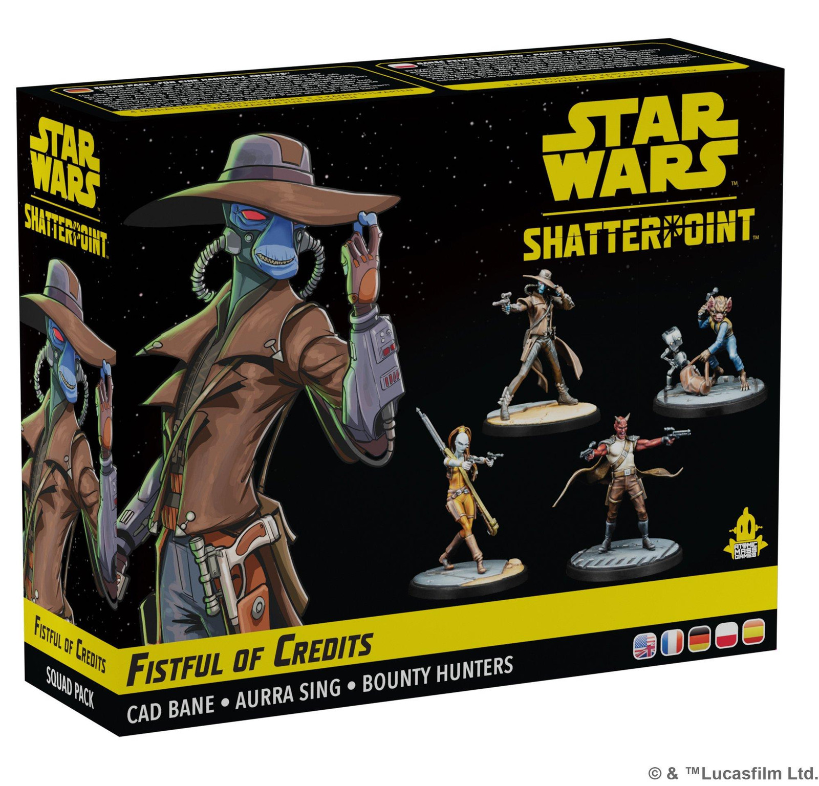 Atomic Mass Games Star Wars Shatterpoint Fistful of Credits Cad Bane Squad Pack Figuur Meerkleurig