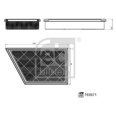 Febi Bilstein Luftfilter [Hersteller-Nr. 193671] für VW, Ford, Ford Usa