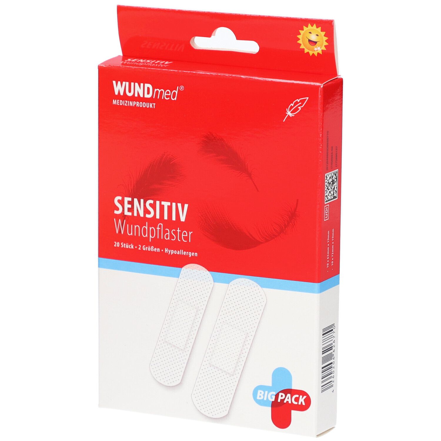 Pflaster hypoallergen sensitiv transparent 2 Größ. 20 St