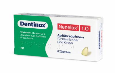 Dentinox Gesellschaft für pharmazeutische Präparate NENE LAX 1,0 Suppos.f.Kleinkdr.u.Kdr. 6 St 07216631
