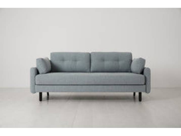 Model 04 Dreisitzer-Schlafsofa, Meerglasblau