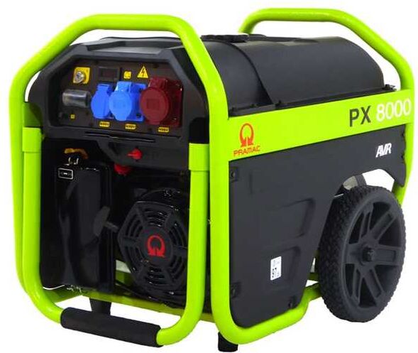 Pramac PX 8000 - Generatore di corrente carrellato con AVR 4.8 kW - Continua 4 kW Trifase