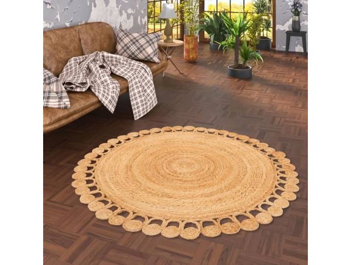 Tapis - PERGAMON - Salsa - Jute Naturel - Rond - 160x160 cm