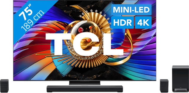 TCL SQD Mini-led 75 inch 80L (2026) met TCL S65K