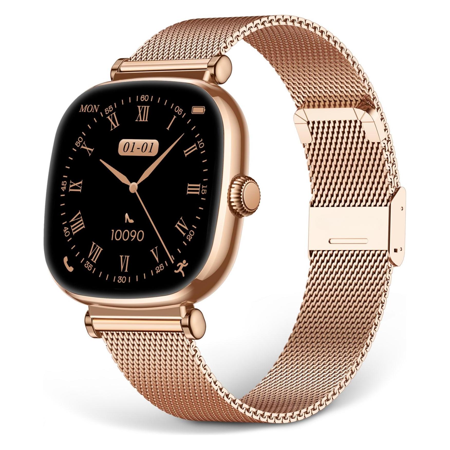 KSIX Iria Smartwatch für Damen mit AMOLED-Display und 4-tägiger Akkulaufzeit (43.18 mm, ohne SIM) (BXSW30R)