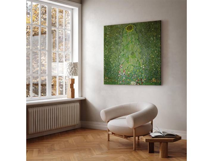 Toile Le tournesol Feutre Vert/Vert 80 x 80cm