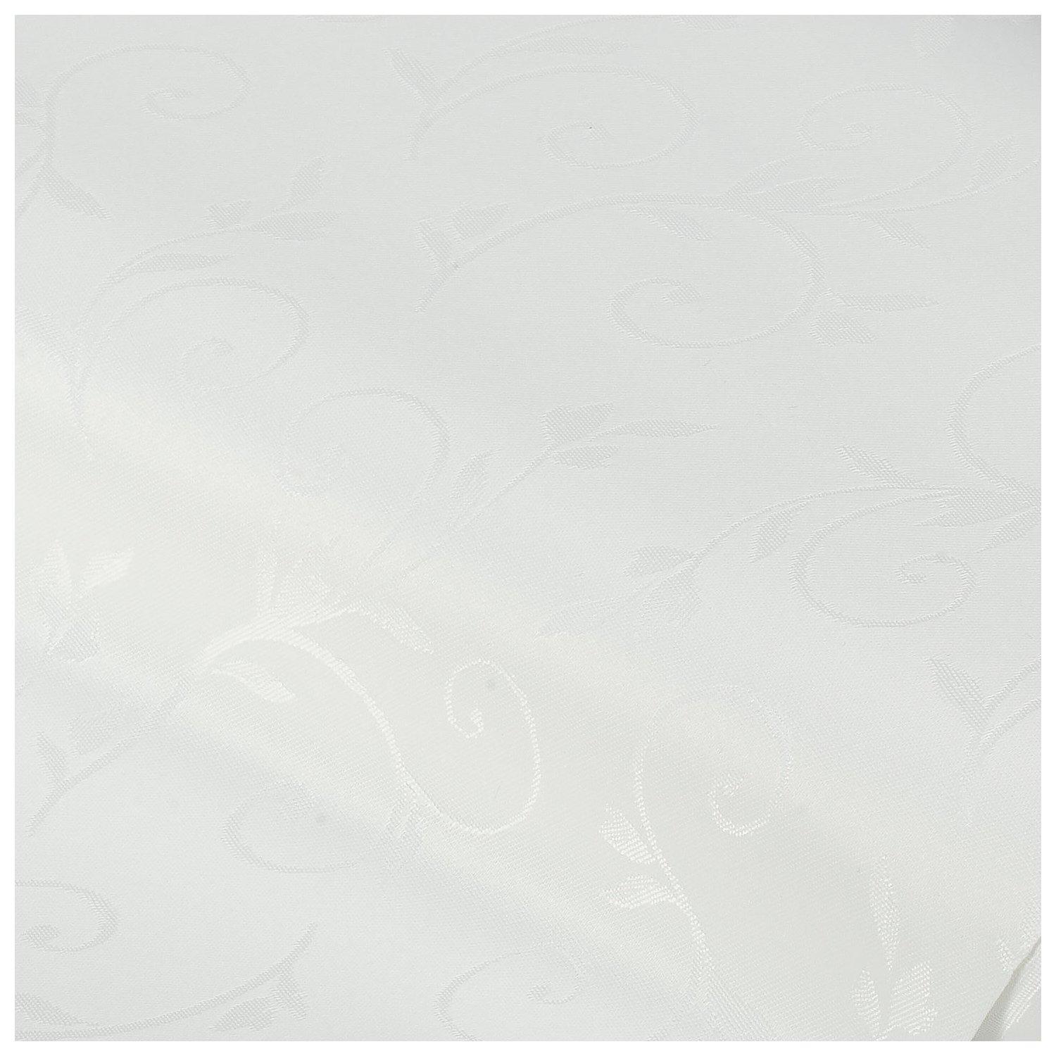 Damast "Ranke" mit Fleckschutz, ivory