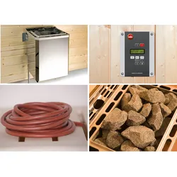Weka Saunaofen-Set 2 inkl. 4,5 kW Ofen, Saunasteine, Steuergerät