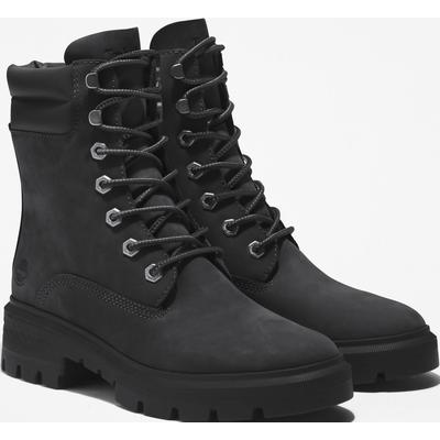 Winterstiefel TIMBERLAND "CORTINA VALLEY MID LACE UP WATERPROOF BOOT", Damen, Gr. 37,5, schwarz, Leder, Schuhe Winterstiefel, Winterschuhe, Winterboots, Schnürboots, Schnürstiefel, wasserdicht