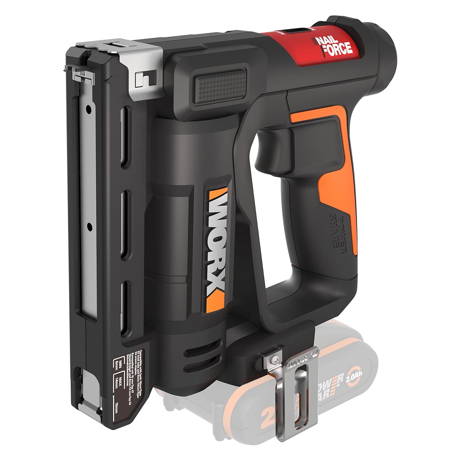 Worx Akku-Tacker WX 843.9, ohne Akku und Ladegert (Nagelpistole, Tacker) (WX843.9)