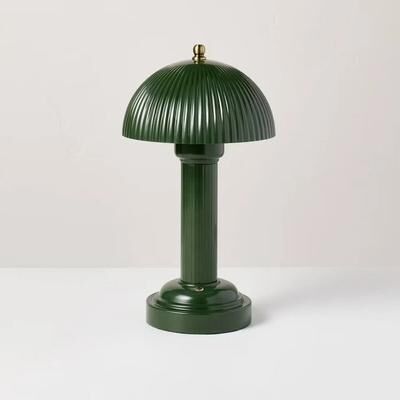 All Categories Goods Fluted Metal Rechargeable Library Table Lamp, Green, Compact & Touch Activated LED Light Fluted Metal Rechargeable Library Table Lamp, Green, Compact & Touch Activated LED Light