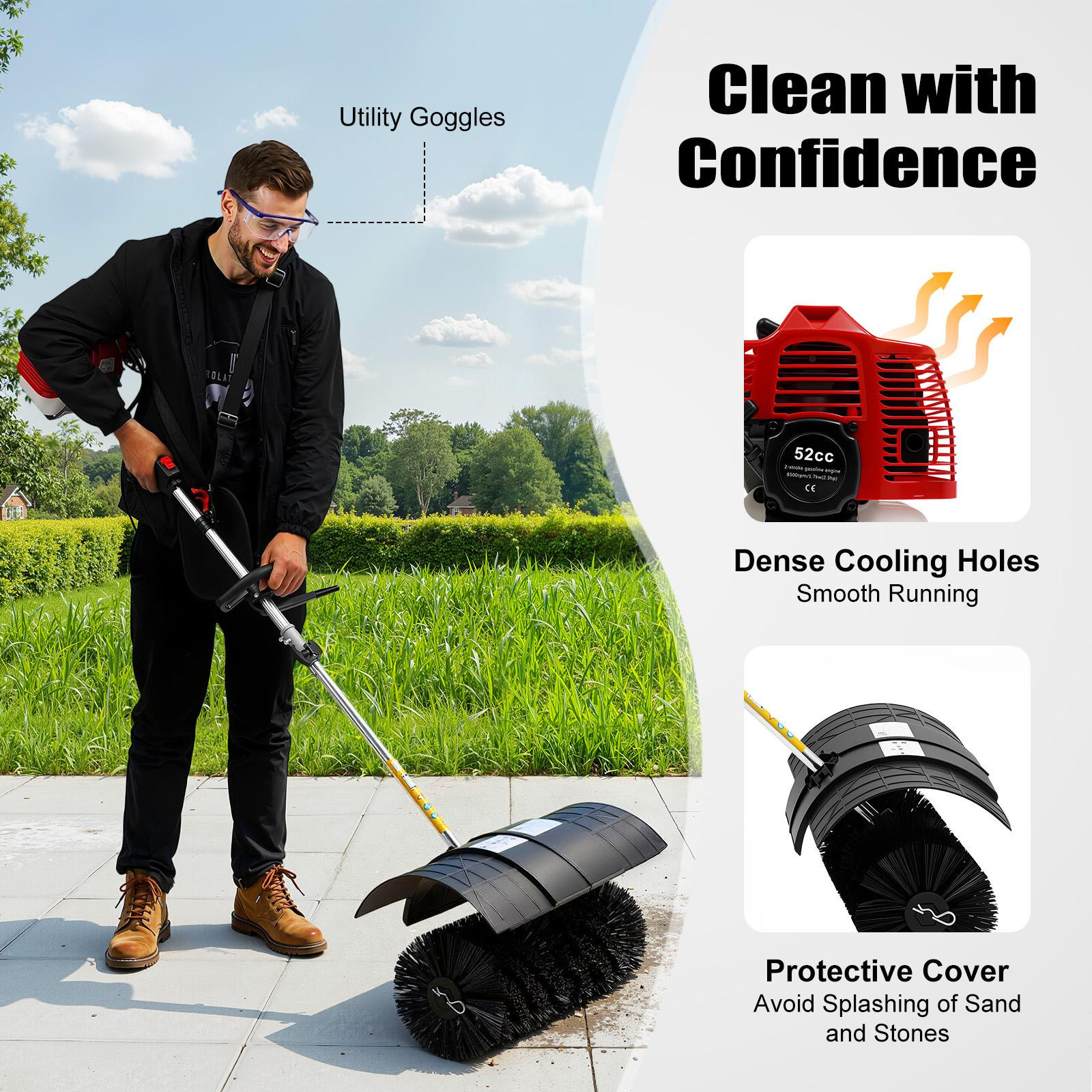 Selius Rugbladblazer 52cc 2-takt Benzine - 2,3 PK Tuinblazer