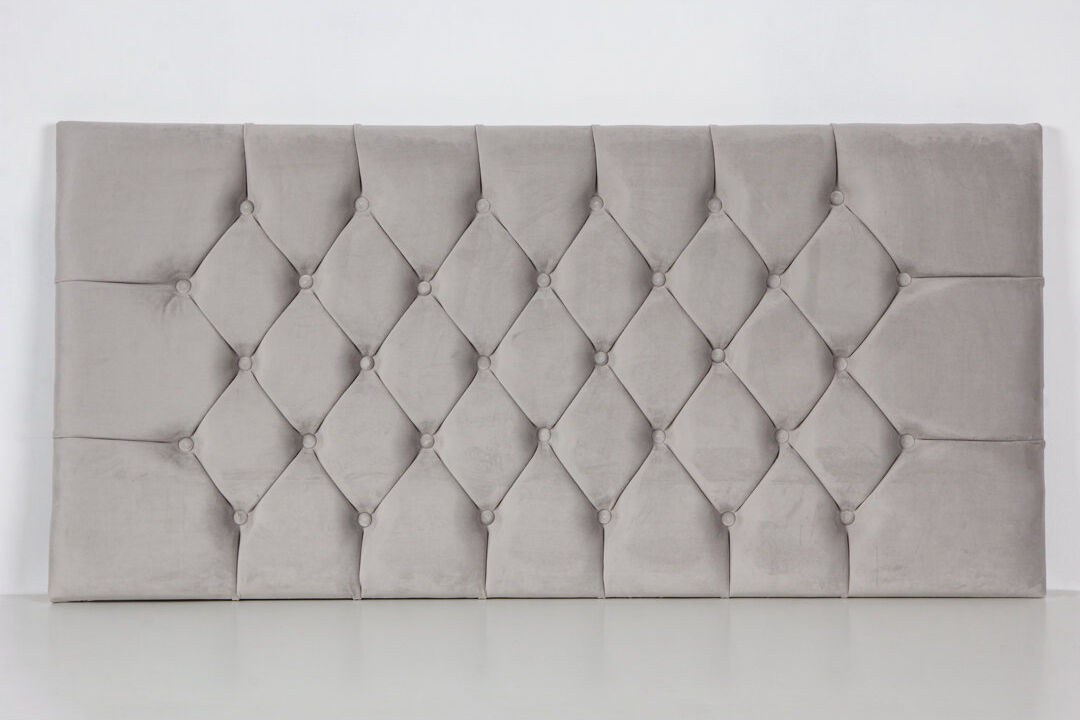 Mercer41 Schuh Upholstered Velvet Headboard Mink Kingsize (5')