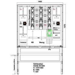 GSAB Elektrotechnik Meß-Wandlerschrank 43.W250.AR-01Ei