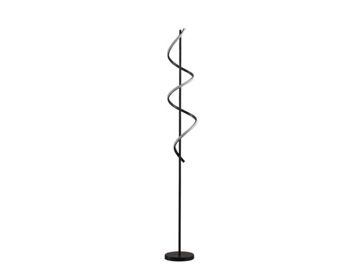 Lampadaire en aluminium, fer et pvc noir 155 cm