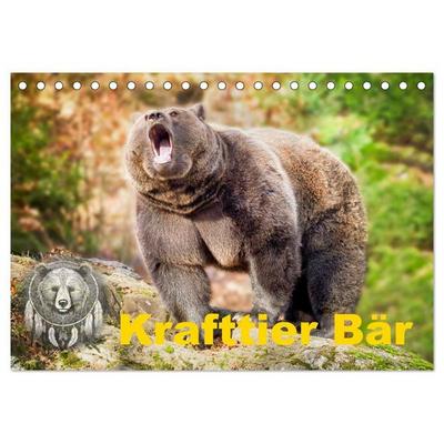 Krafttier Bär (Tischkalender 2027 DIN A5 quer), CALVENDO Monatskalender