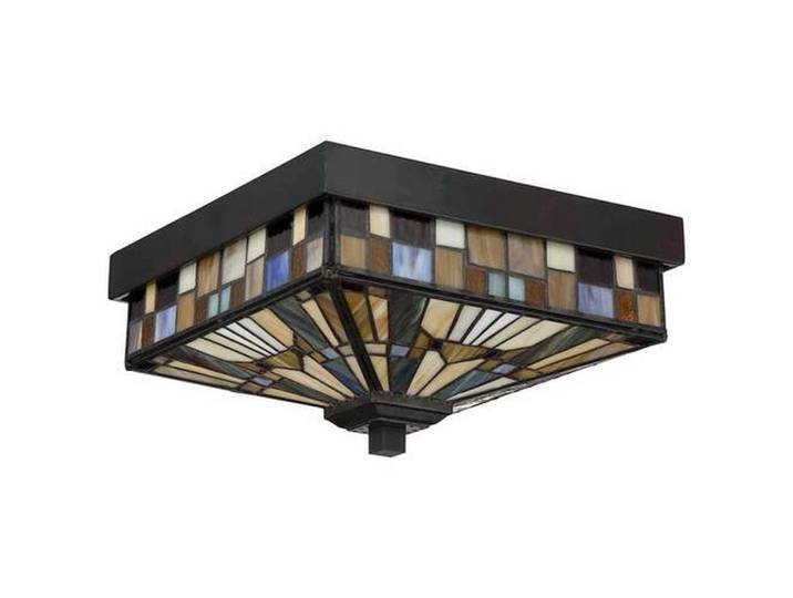 Elstead Lighting Aussendeckenleuchte Inglenook Outdoor, Mehrfarbig, Dunkelbraun, Metall, Glas, 26.1x15.4x26.1 cm, Europäischer Sicherheitsstandard, Schutzklasse I (Erdungsanschluss), CE, Lampen & Leuchten, Außenbeleuchtung, Außenleuchten