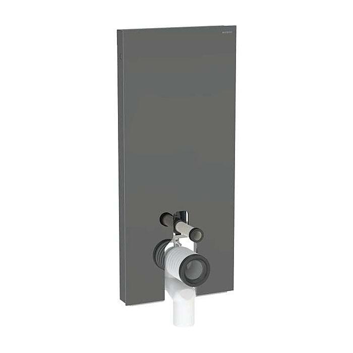 Geberit Monolith Stand-WC-Modul 131033JK5 Bauhöhe 114cm, Front Glas lava, Seite aluminium schwarzchrom