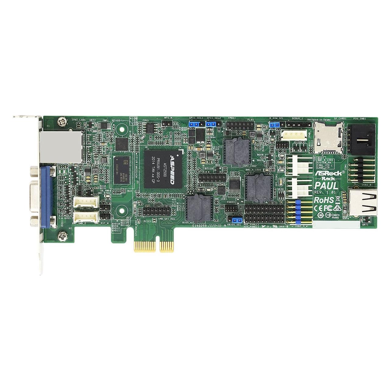 AsRock Rack PAUL Fernwartungskarte Low-Profile ASPEED AST2500 (90-SC02P0-00UANZ)