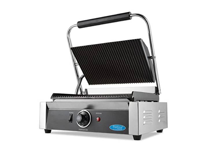 Maxima Gril de contact gastro – Rainuré – Plaque de cuisson simple – 33\,5 cm