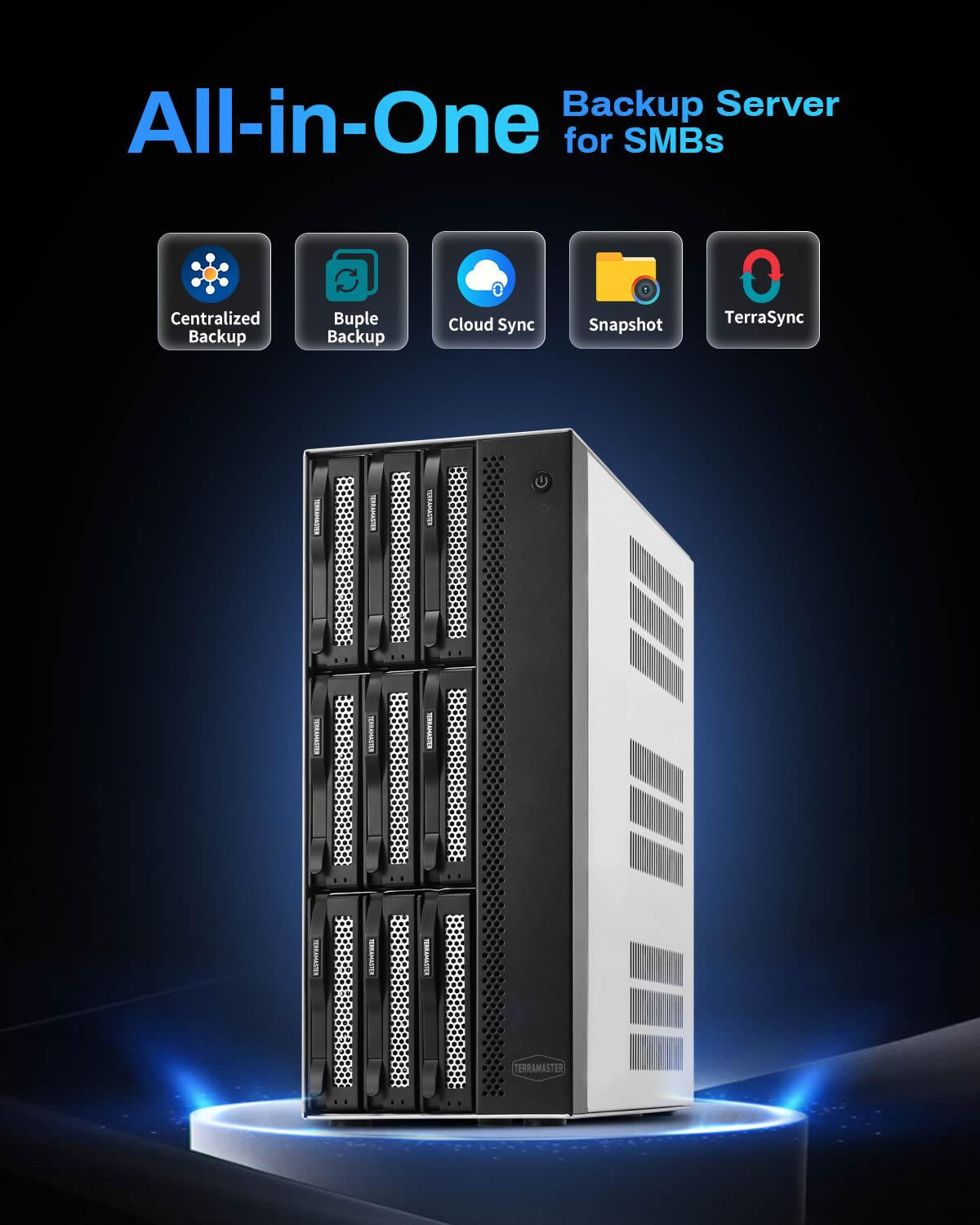 TerraMaster T9-500 Pro NAS- en serversysteem