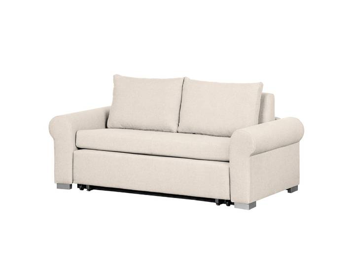 Canapé convertible Basic Country Beige/Crème Tissu Doran 184cm Avec fonction couchage Maison de campagne