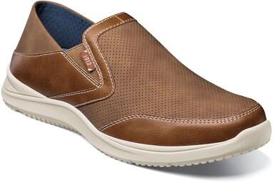 Nunn Bush Conway EZ Moc Toe Slip On - Mens 7 Tan Slip On Medium