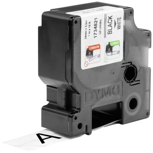 DYMO IND RHINO 1734821 Vinyl Bandfarbe: Weiß Schriftfarbe:Schwarz 24mm 5.5m