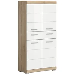 Midischrank Lambada ca. 74x141cm Sonoma Eiche/Weiß