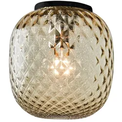 ROSSINI ILLUMINAZIONE Schwarze Deckenleuchte Oban mit mundgeblasenem Glas-Balloton-Bronze-Effekt - Deckenleuchte E27 75W - Rossini Group