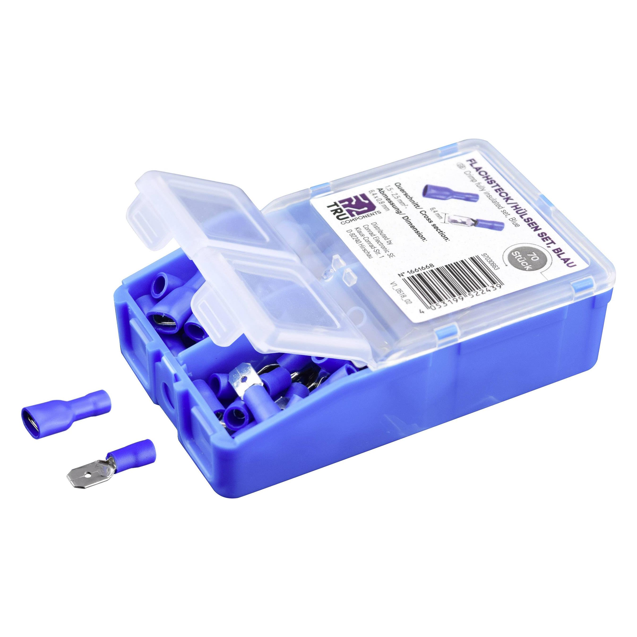 Tru Components Flachsteck/hülsen Sortiment vollisoliert, 140 teilig (TC-6646672)