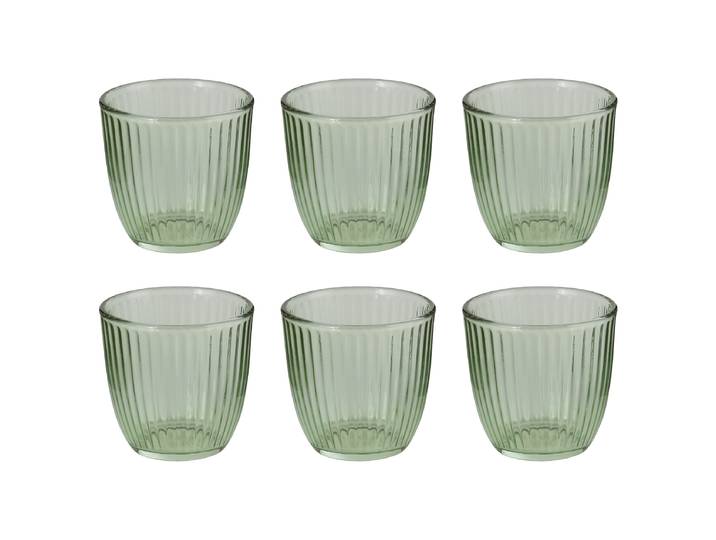 Verres LINEE - Lot de 6 9 x 9 x 9cm Vert/Vert
