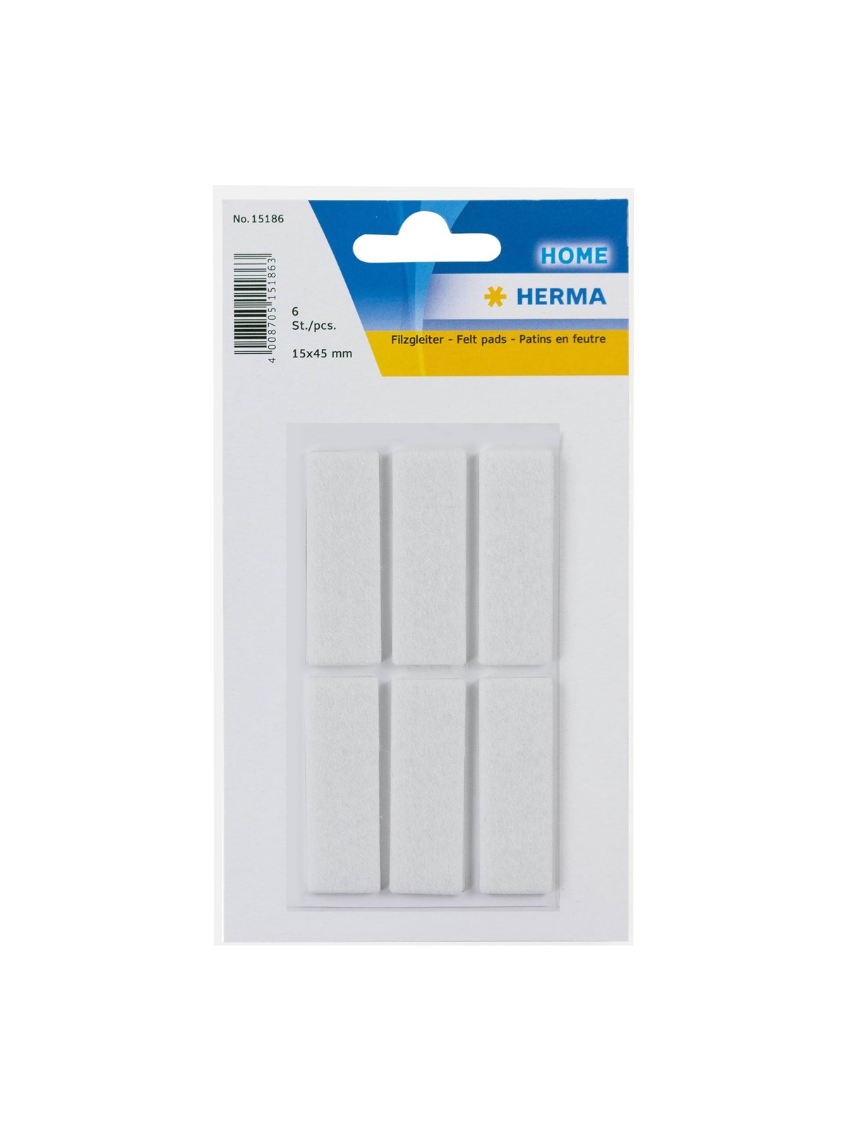 HERMA Protectiv feltpads white 15 x 45 mm